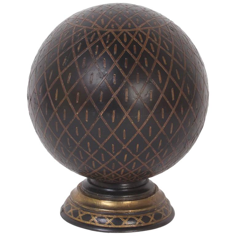 large vintage anglo indian paint decorated globe for sale large vintage anglo indian paint decorated globe for sale