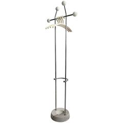 1980s Marble and Chrome Coat Stand and Umbrella Holder