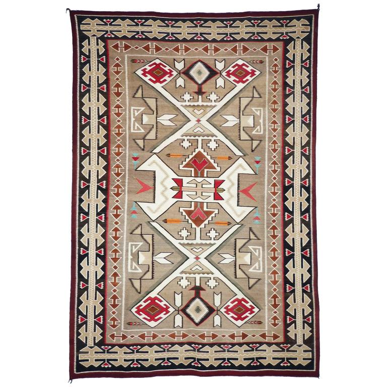 Teec Nos Pos Trading Post Rug, circa 1930 For Sale at 1stDibs
