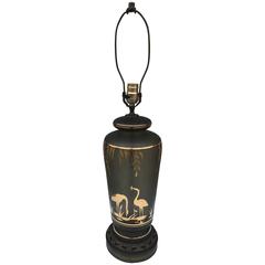 1940s Lamp with Gilded Brass, Frosted Glass and Bronze 4