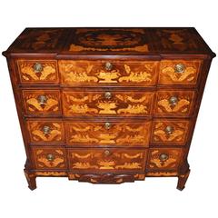 Antique Dutch Marquetry Chest of Drawers Commode Chests