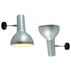 Set of Two Important 'Model 7' Wall Lights by Gino Sarfatti for Arteluce, 1957