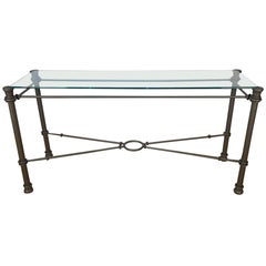 Giacometti Style Bronzed Iron Console Table