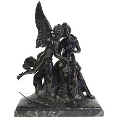 Annunciation Bronze Sculpture, French Romantic Period Circa 1830-1840