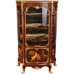 19th Century Napoleon III Style Kingwood Vernis Martin Paul Sormani Vitrine 