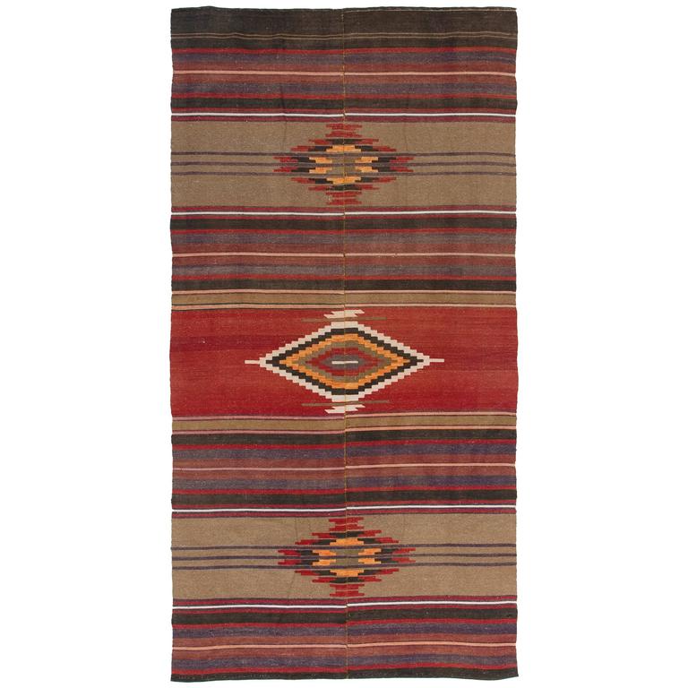 Nomadic Anatolian FlatWeave Kilim Rug For Sale at 1stdibs