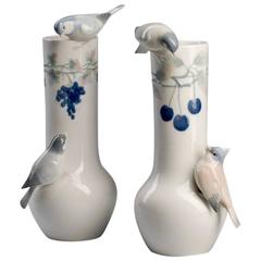 Pair of Porcelain Jugendstil Vases by Metzler & Ortloff