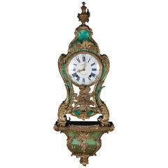 Antique 18th Century Louis XV French Bronze-Gilt Clock on Console