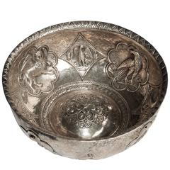 Balkan Antique Silver-Gilt Bowl