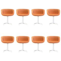 Rare Set of Eight Eames Lafonda Alexander Girard Armchairs Herman Miller