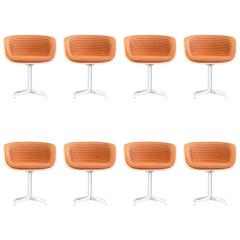 Rare Set of Eight Eames Lafonda Alexander Girard Armchairs Herman Miller