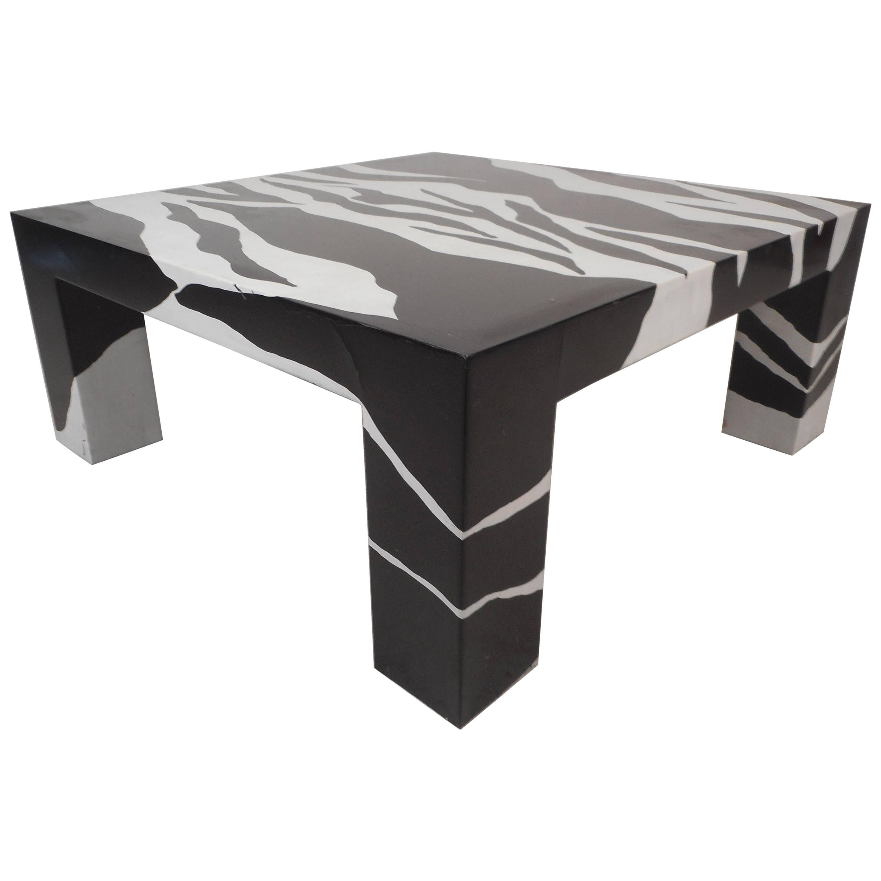 Contemporary Modern Square Coffee Table by Jonathan Adler For Sale