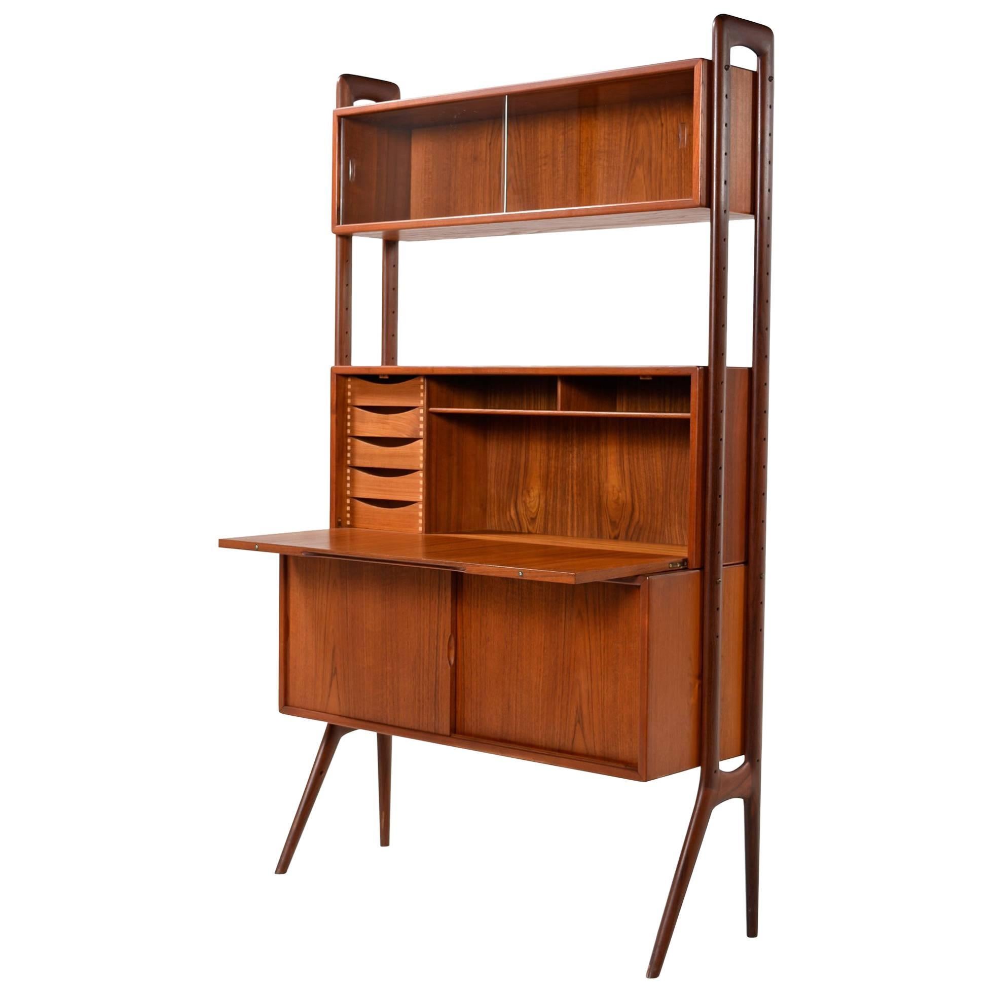 Danish Modern Teak Room Divider Wall Unit by Kurt Ostervig