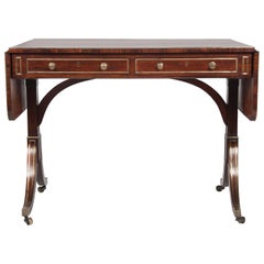 Regency Rosewood and Brass-Mounted Sofa Table