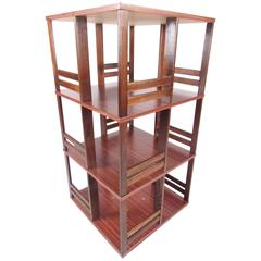 Contemporary Modern Rotating Bookshelf 7