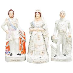 Three 19th Century Staffordshire Pottery Figures of Large-Scale 12