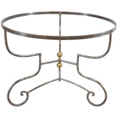Handsome Steel and Brass Centre Table Frame, Great Color and Patina