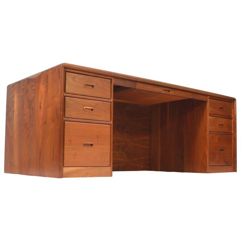 Allen Ditson Solid Walnut Commissioned Desk At 1stdibs Ed Rizzardi Solid Walnut Executive Desk