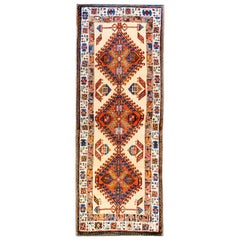 Rare et inhabituelle tapis de couloir Serab, vers 1900