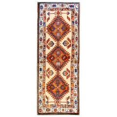 Rare et inhabituelle tapis de couloir Serab, vers 1900