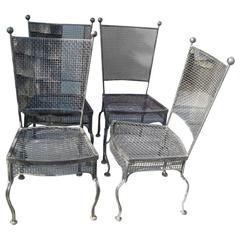 Midcentury Set of Four Russell Woodard Chairs 12