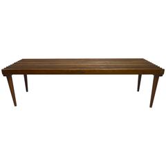Iconic Mid-Century Slat Bench Coffee Table