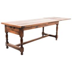 Antique French Oak Farm Table, circa 1900