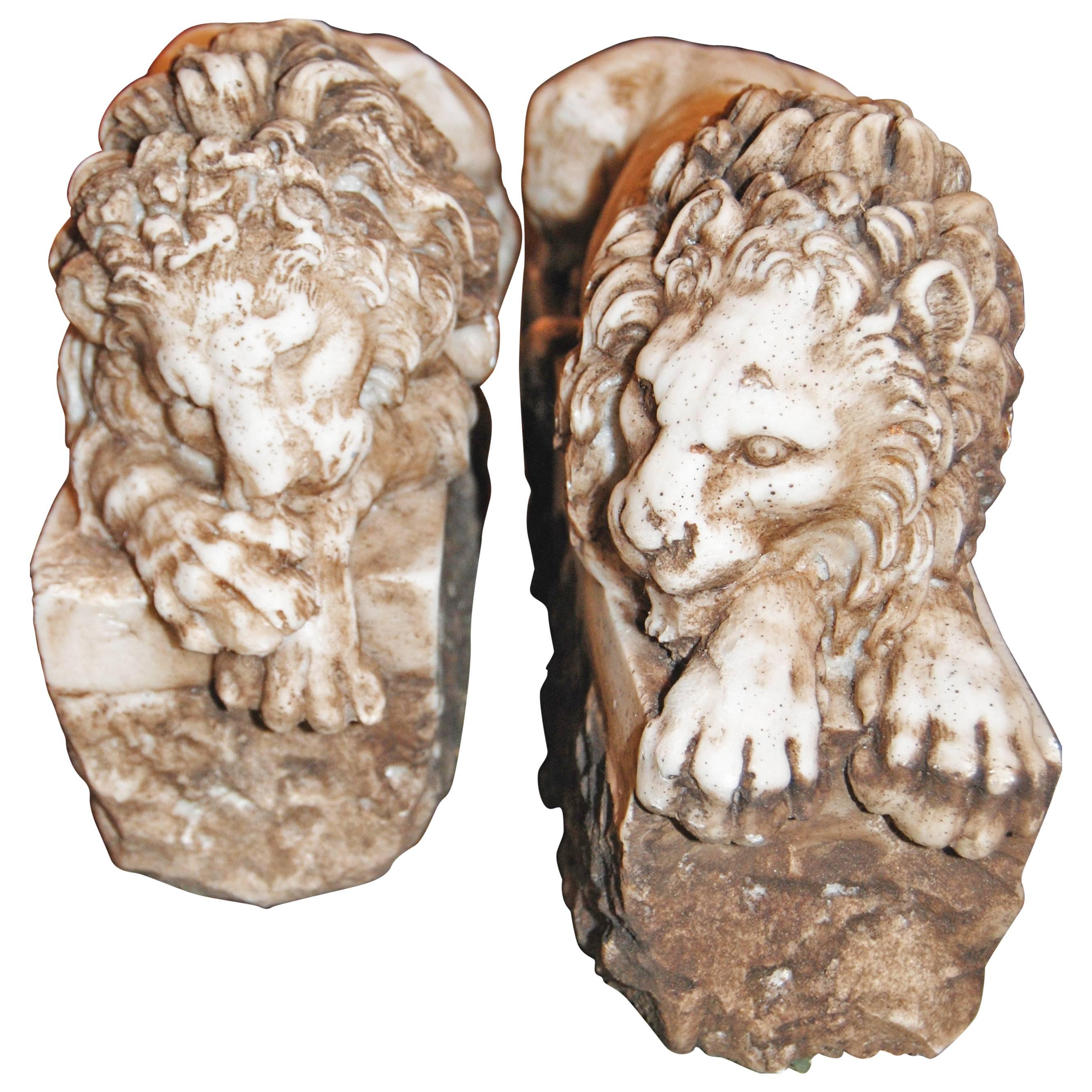 Pair of Marble Lions
