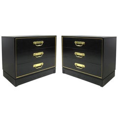 Elegant Pair of Bachelor's Chests with Brass Pulls