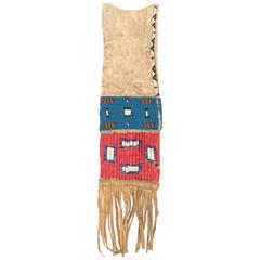 Antique Native American Beaded Tobacco Bag, Sioux 'Plains Indian', circa 1910