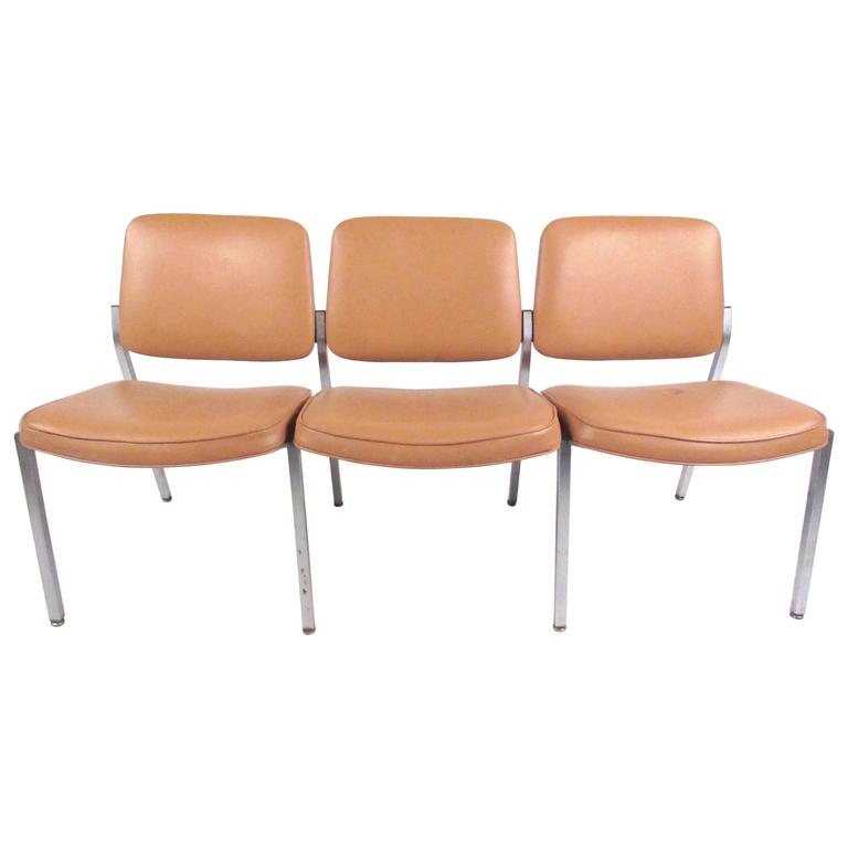 Stylish MidCentury Modern ThreeSeat Bench For Sale at 1stdibs