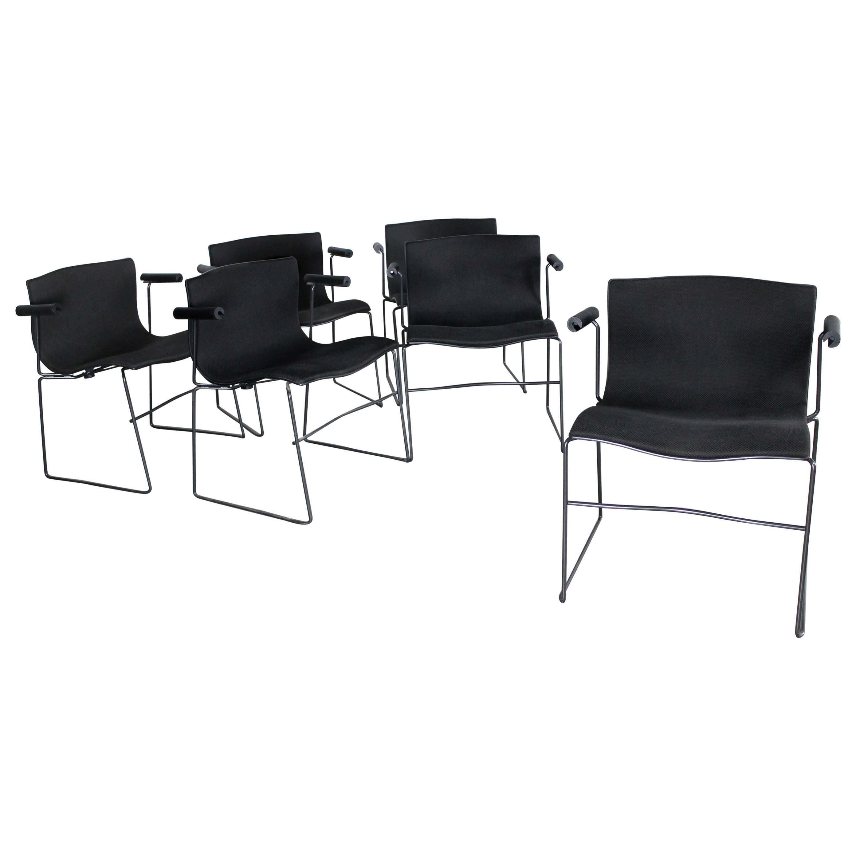 Six Vintage Handkerchief Armchairs by Massimo and Lella Vignelli for Knoll