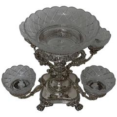 William IV Antique Old Sheffield Epergne/Centrepiece, circa 1830, "Unmarked"