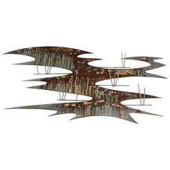 Enameled Brutalist Wall Sculpture 4