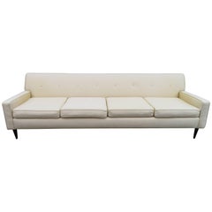Retro Handsome Harvey Probber Style Four-Seat Sofa, Mid-Century Modern