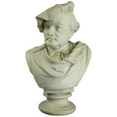 Antique Parian Full-Size Bust of Richard Wagner, circa 1880