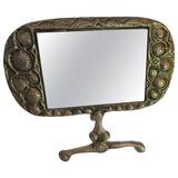 Stunning Donald Drumm Brutalist Aluminium Dressing Table Mirror, Mid-Century