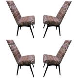 Fantastic Set Four Adrian Pearsall Lacquered Dining Chairs Mid-Century Modern