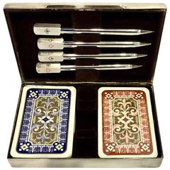 Silver Plated Bridge Set, circa 1950-1960 5