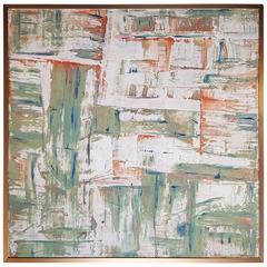 Retro Eve Garrison Abstract Painting Dated 1962