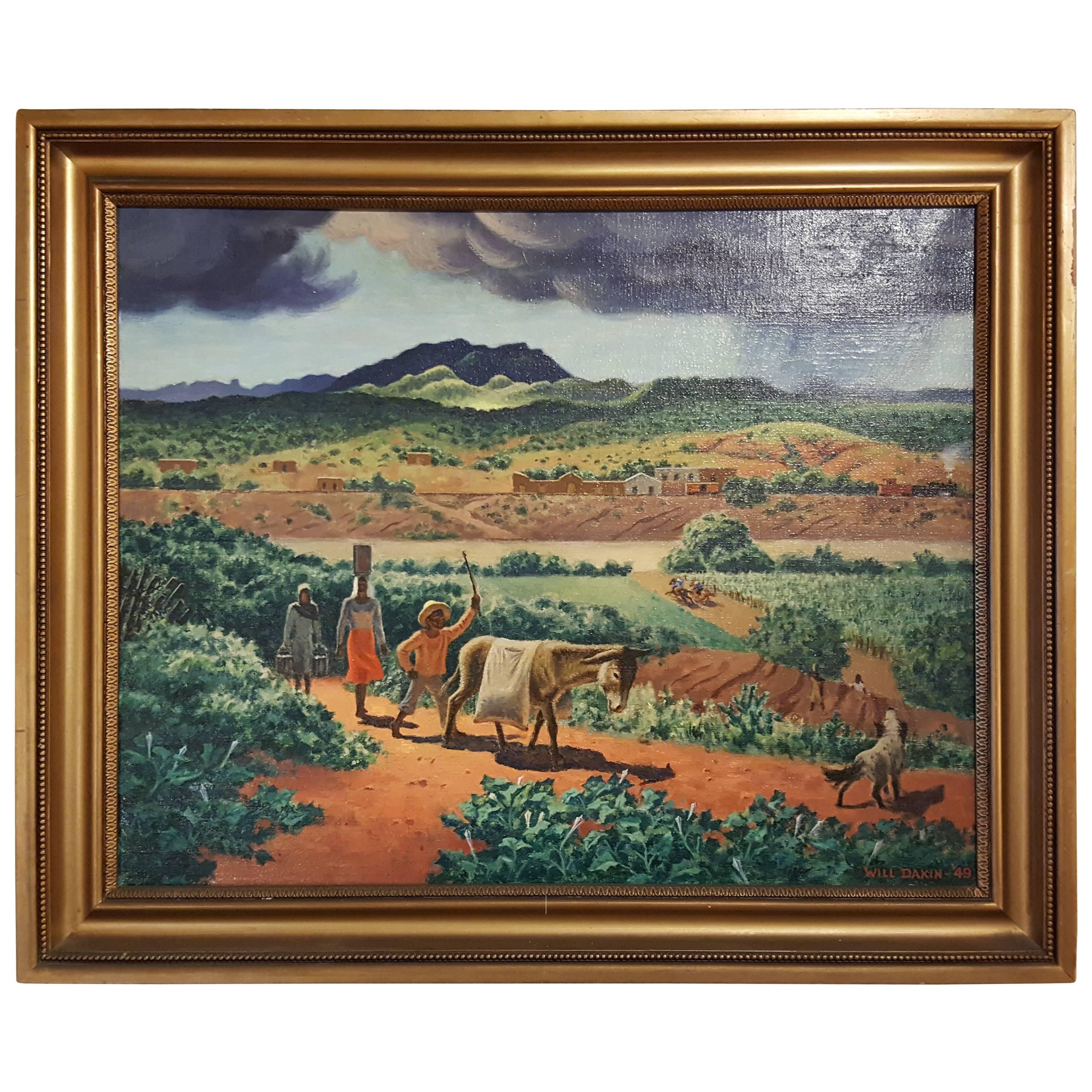 William Norris Dakin "Returning from the River, Sonora, Mexico" For Sale