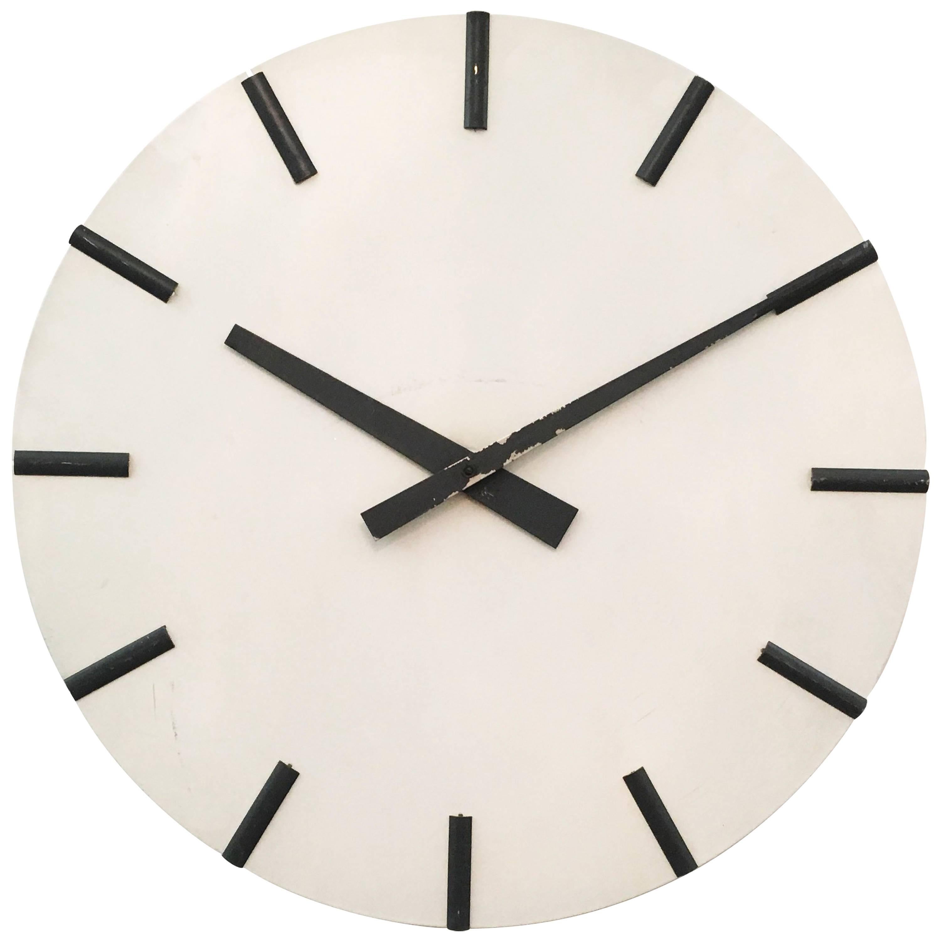 Large Vintage Austrian Electric Wall Clock 