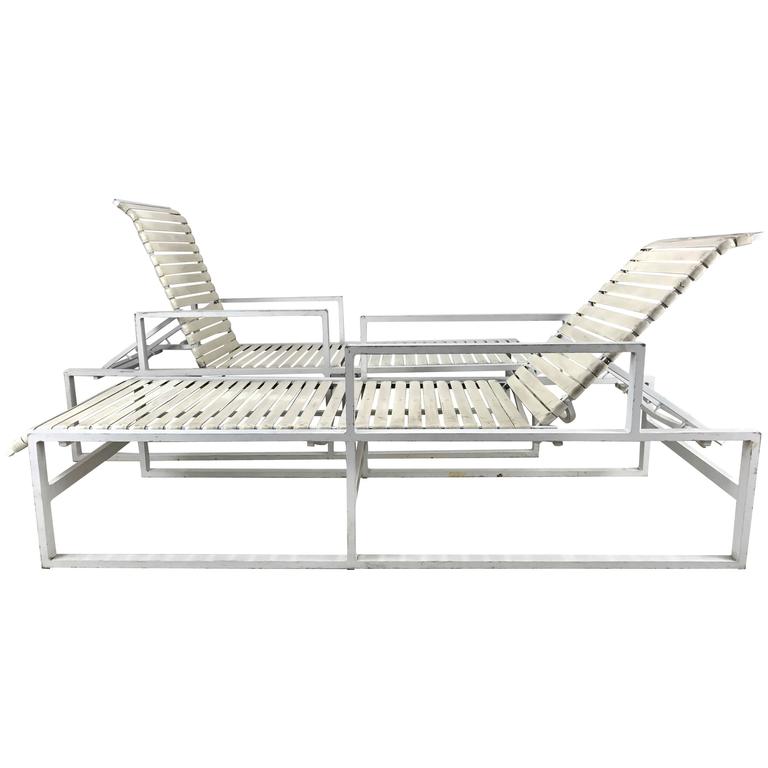 Charles Zublena Fiberglass Pool Chaise Lounges France For At Pair Of Modernist Architectural Pool Side Or Garden Chaise Lounge S