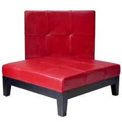 Large Pair of Square Poufs, France, circa 1970s