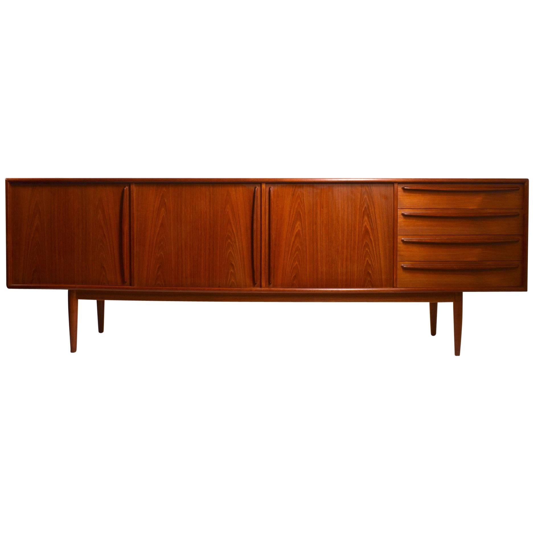 Extra Long Danish Modern Teak Credenza Bar