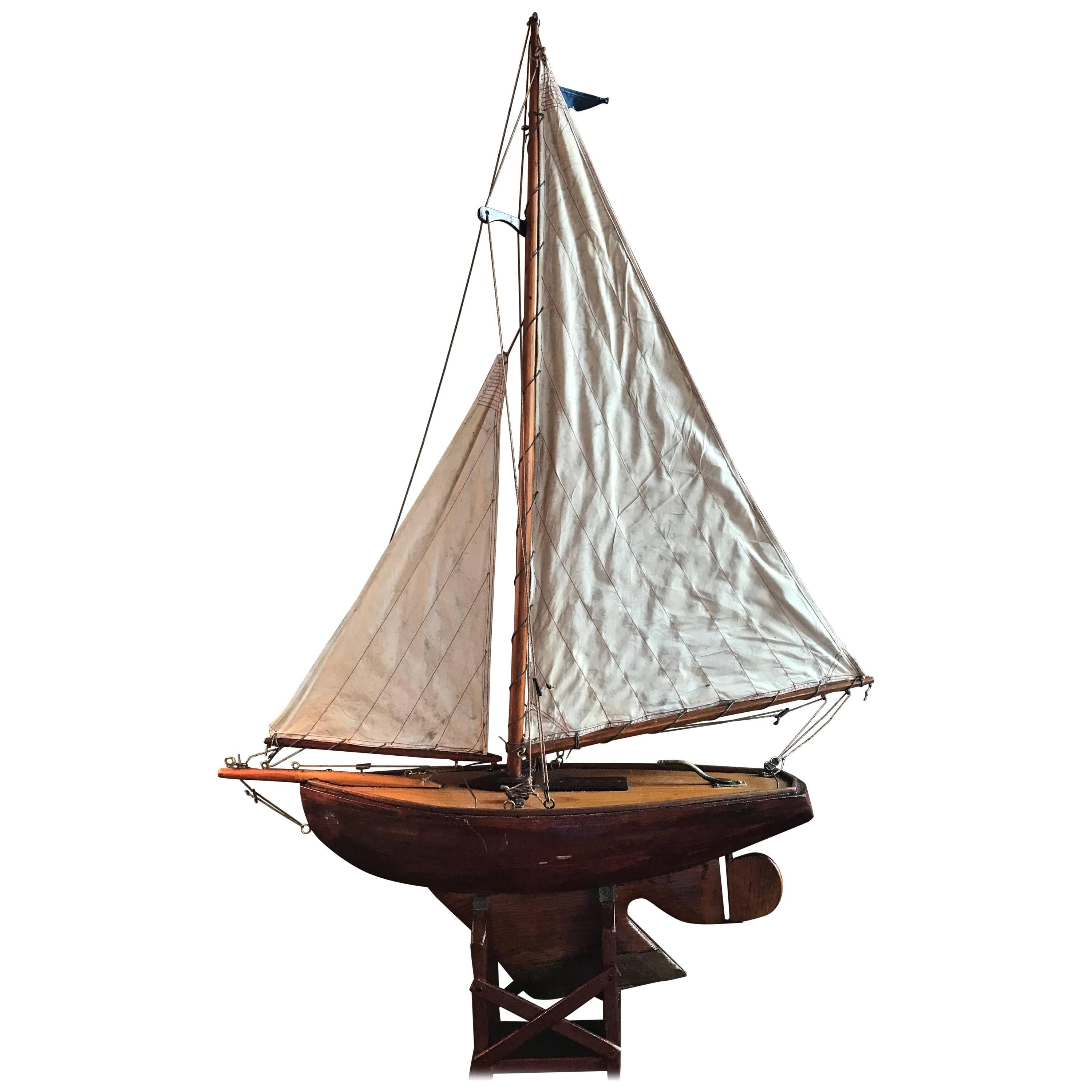 Early 20th Century English Pond Yacht