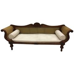 Antique West Indian Cane Settee, circa 1840