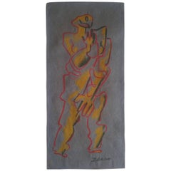 Exceptional Ossip Zadkine Aubusson Tapestry, 1963, Raymond Picaud Workshop