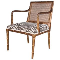 Vintage Faux Bamboo Armchair