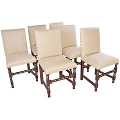 Six Jacobean Revival Dining Chairs